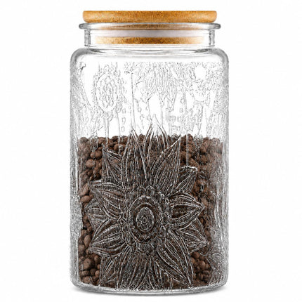 Vintage Glass Jar with Lid, 23.7oz Coffee Canister