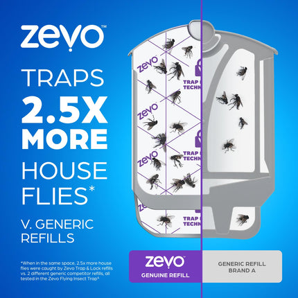 Flying Insect Trap Refill Cartridges for Fruit Flies & Gnats, 4 Count