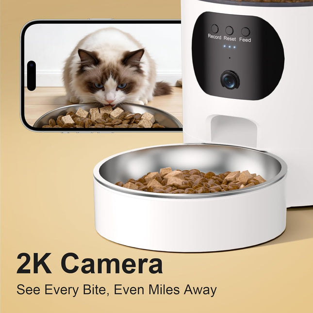Automatic Cat Feeder with 2K Camera
