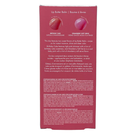 Summer Fridays Lip Butter Balm Sweet Pink Duo - Conditioning Tinted Lip Balm + Overnight Mask for Instant Shine + Color - Infused with Hydrating Shea Butter - Pink Sugar + Birthday Cake (2 Count)