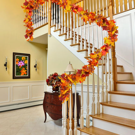 6 Pack Fall Garland Maple Leaf Decorations, 5.9 Ft 72 Leaves Each