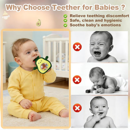 Avocado Baby Teething Mitten with Rattle - photo 3