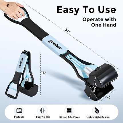 32" Long Handle Pooper Scooper with 30 Count Waste Bags - photo 5