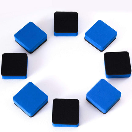 Favourde 48 Pack Magnetic Whiteboard Dry Erase Erasers Chalkboard Cleansers for Classroom, Home and Office (Blue)