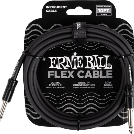 Flex Instrument Cable Straight/Straight 10ft - Black