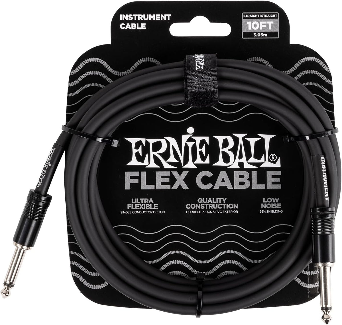 Flex Instrument Cable Straight/Straight 10ft - Black