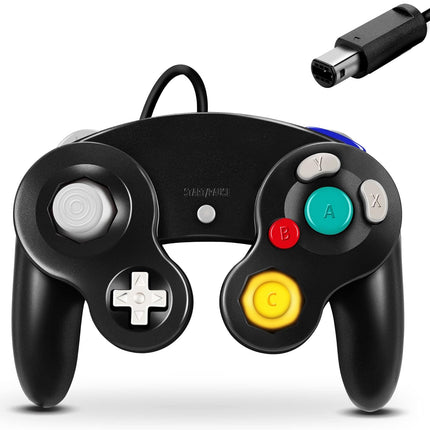 FIOTOK Gamecube Controller, Classic Wired Controller for Wii Nintendo Gamecube (Black)