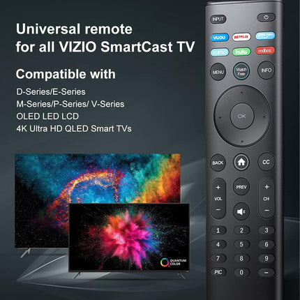 for Vizio Smart tv Remote Replacement,Compatible with vizio TV D-Series,M-Series,V-Series,UHD LED LCD Smart TV