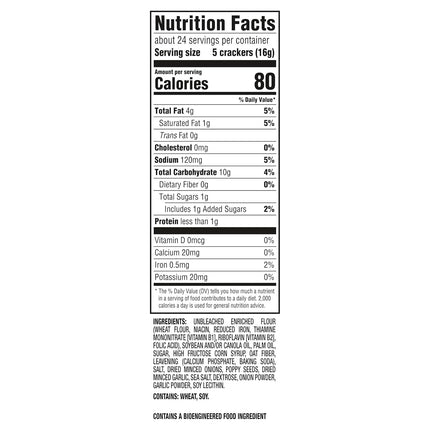 RITZ Everything Crackers, Snacks for Kids and Adults, Lunch Snacks, 13.7 oz