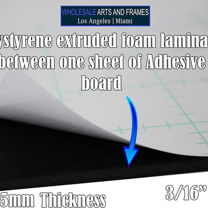 Self Adhesive Foam Board 8x10 10PK Black Self Stick Mounting Board. Foam Core with Adhesive 8x10 Foamboard. Poster Board with Sticky Side, Self Adhesive Foamcore 8X 10.Acid Free, 3/16 Thick