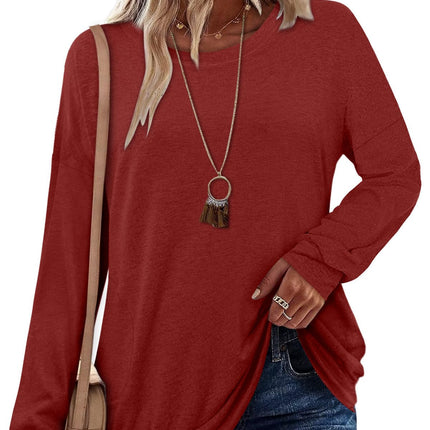 Long Sleeve Shirts Women Tunic Top fall Outfit Ladies Blouse