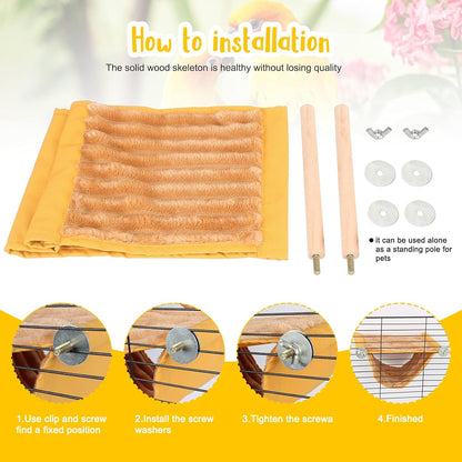 Winter Warm Hanging Bird Nest Bed Snuggle Hut - Medium Yellow - photo 3