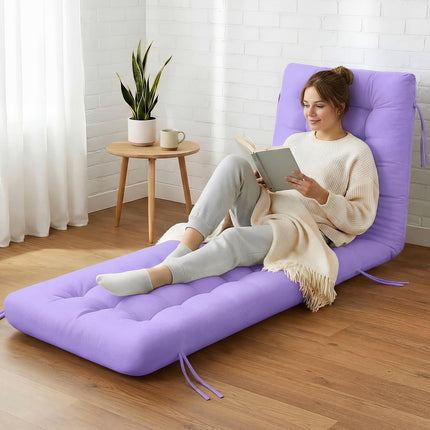 Long Floor Cushion Large Floor Cushion with Brushed Cotton Jumbo Lounger Pillow for Outdoor Indoor Bay Window Meditation Yoga Reading Sleeping(Pink)
