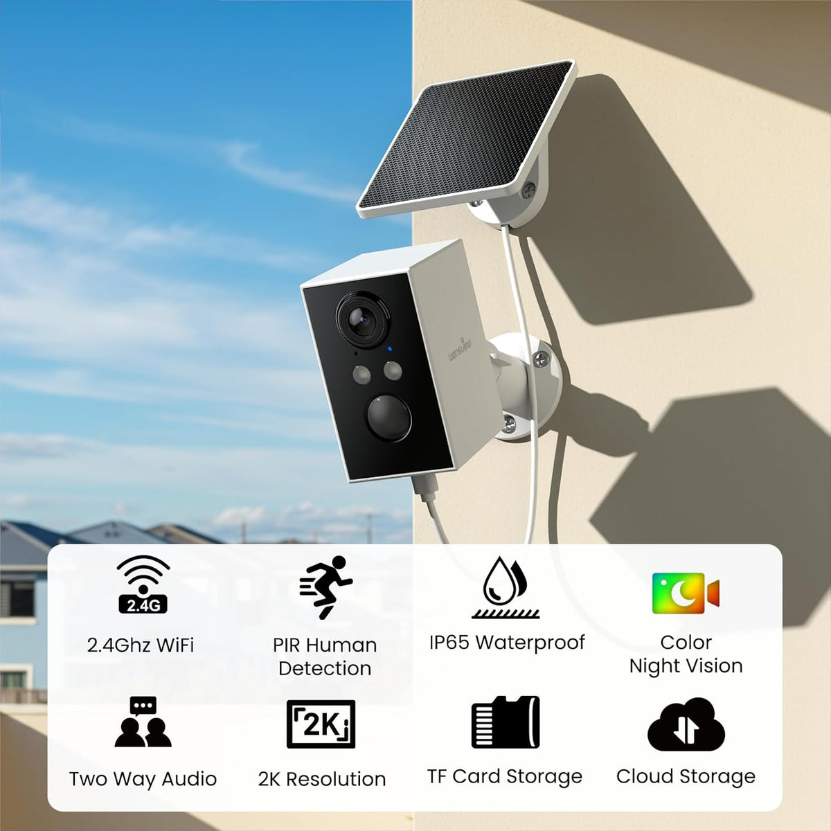 Security Cameras Wireless Outdoor-2K WiFi 6 Solar Camera Outdoor Wireless for Home Security with AI - photo 2