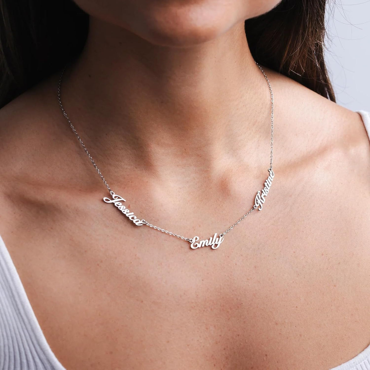 Custom 18K Gold-Plated Multiple Name Necklace for Women - photo 4