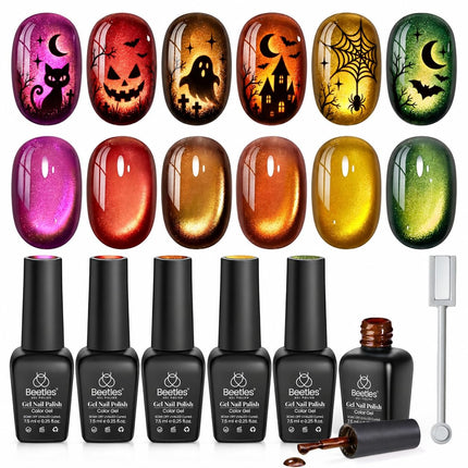 Jelly Gel Nail Polish Set, 6 Colors
