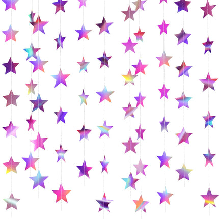 130 ft Star Garland Banner Decor, Gold