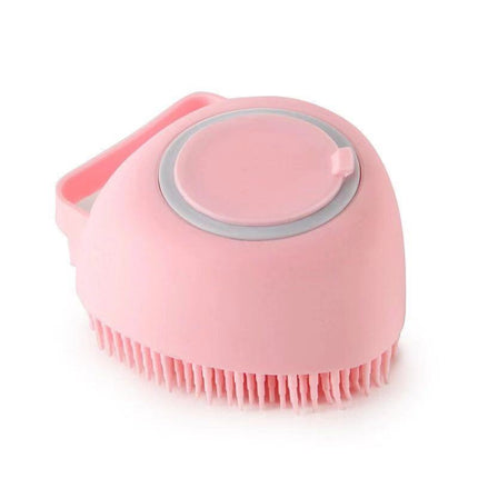 Pet bath silicone massage brush shampoo dispenser – gentle scrubbing bristles