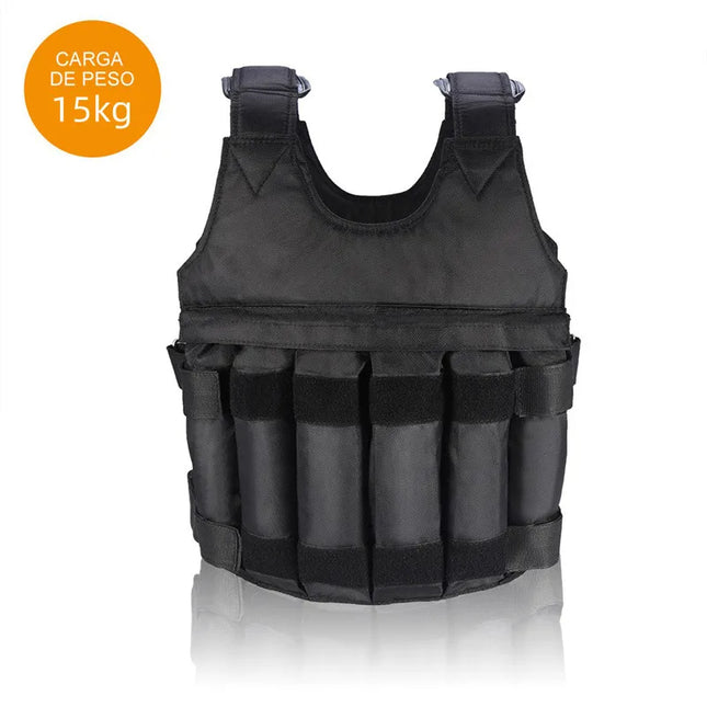 Adjustable weighted vest used for bodyweight exercises and functional training