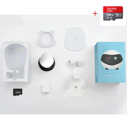 Remote Camera Robot package contents including robot unit and accessories