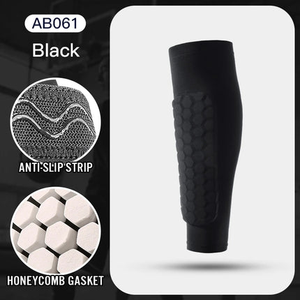 Shin guard socks sleeves with foam padding back view
