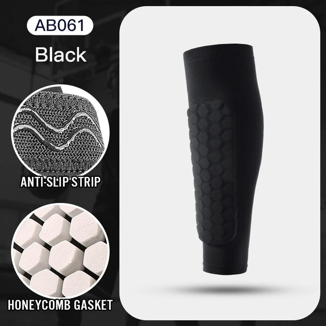 Shin guard socks sleeves with foam padding back view