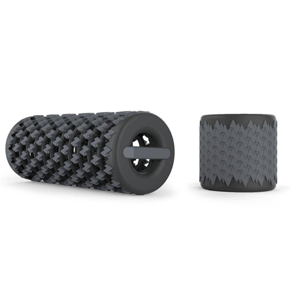 Retractable Massage Roller being used on back and shoulder muscles