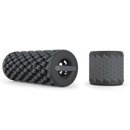 Retractable Massage Roller being used on back and shoulder muscles