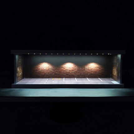 Model Cars Display Case Garage with LED lighting and car display