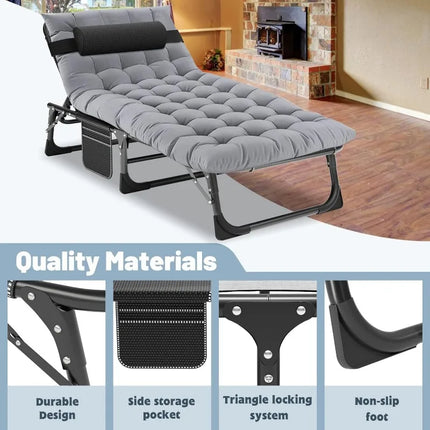 3 in 1 folding camping bed weight capacity demonstration with reinforced support bars