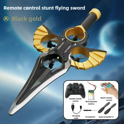 Flying Sword Drone unboxing showing all included accessories