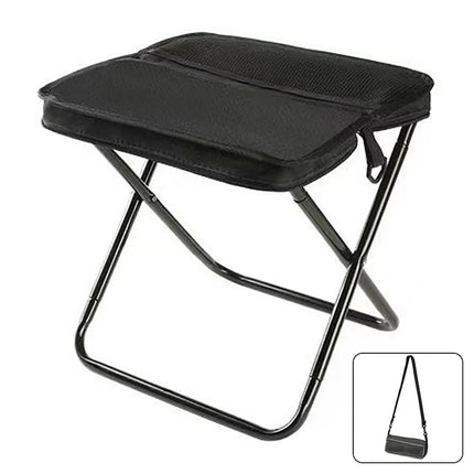 Foldable Backpack Stool in use at outdoor event or hiking trail