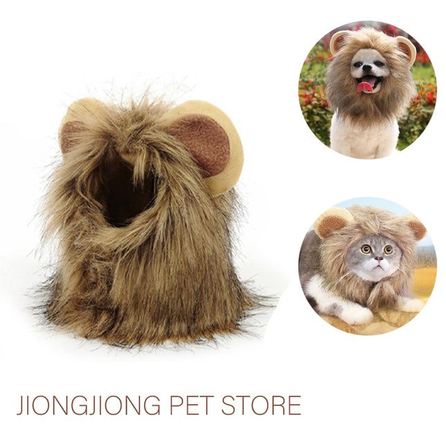 USA CALI Cat Lion Mane – Funny Costume for Cats & Small Dogs