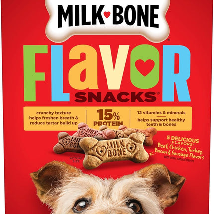 Milk-Bone Flavor Snacks Dog Treats, Small Biscuits, 24 Ounce