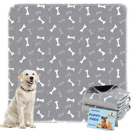 Washable Pee Pads for Dogs, 2 Pack Reusable Puppy Pads, 18"x24"