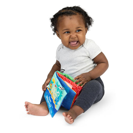 Baby Einstein Ocean Explorers Ocean Opposites Soft Activity Book, Sensory Cloth Book with Textures & Mirror, 0-36 Months