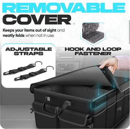 50L Foldable SUV Trunk Organizer with Soft Cover - photo 5