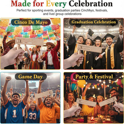 12 Pack Matracas Mexicanas Noise Maker, Wooden Spinning Ratchet Noise Makers for Soccer Football Sporting Events, Graduation and Cinco De Mayo Celebrations