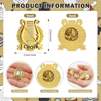 30 Set Choir Lapel Pins Bulk 2026 Graduation Souvenir Gifts Gold - photo 2