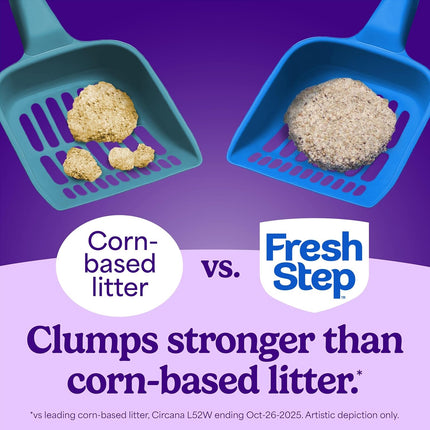 Fresh Step Advanced Simply Unscented Multi Cat Clumping Cat Litter, Low Dust, Odor Control with Activated Charcoal Tech, Compatible in Automatic Litter Boxes, 18.5 lb.