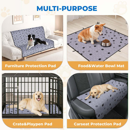 Washable Pee Pads for Dogs, Ultra-Absorbent, 2 Pack 36"x41" Gray