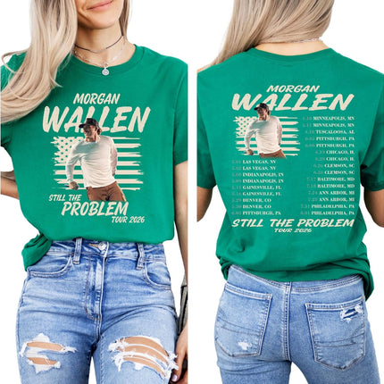 Country Music Tour Style T Shirt Vintage American Flag Print Casual Short Sleeve Concert Tee