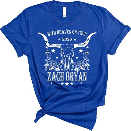 Western Skull Tour Style T Shirt for Country Music Fans, Vintage Americana Graphic Tee for Concert Festivals and Casual Wear