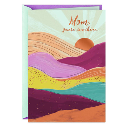 Hallmark Mother's Day Card for Mom (You're Sunshine) Colorful Abstract Landscape
