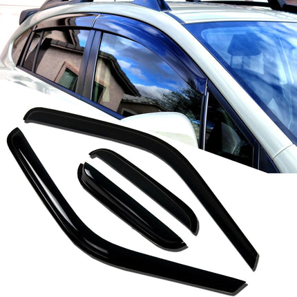 TuningPros WD-146 Tinted Smoke Out-Channel Window Visor Deflector Rain Guard 4-pc Set