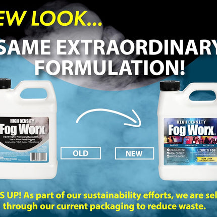 FogWorx Extreme High Density Fog Juice - Quart – 32 Fluid Ounces of Long Lasting, High Output, Odorless Water Based Machine Fluid for 400 to 1500 Watt Machines