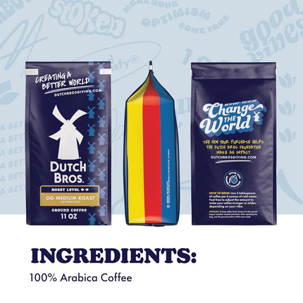 Dutch Bros® OG Medium Roast, Ground Coffee, Bagged 11oz