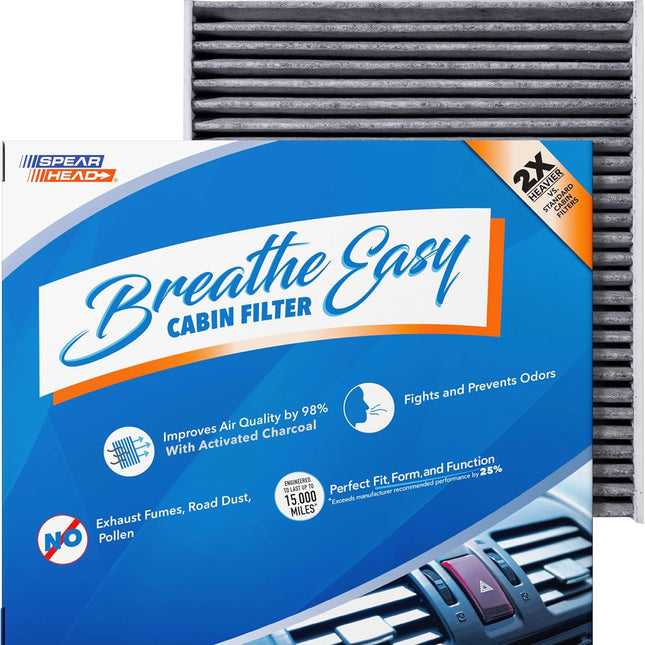 Odor Defense AC & Heater Cabin Filter | Fits Select 2016-2025 Toyota, Lexus, Subaru, 2016-2023 CX-9 Like OEM | Up to