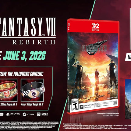 FINAL FANTASY VII REBIRTH – Nintendo Switch 2 (Day One Edition Includes Exclusive Magic: The Gathering—FINAL FANTASY Promo Card)