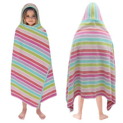 Hooded Bath Towel Wrap - 100% Cotton Soft Hooded Kids Towel